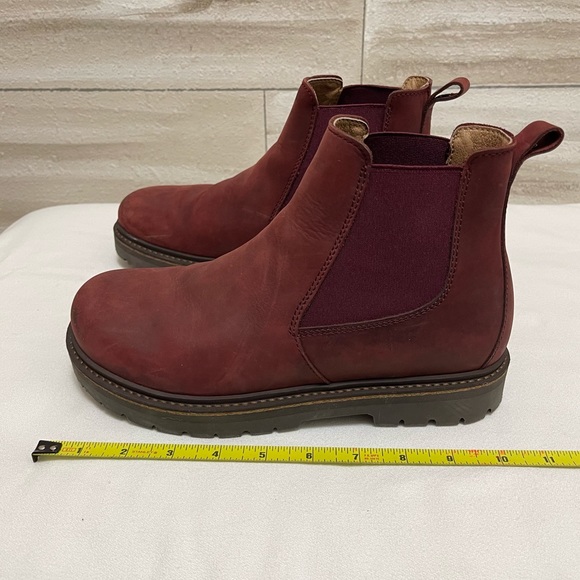 Birkenstock Stalon II Nubuck Leather Boots Burgundy Regular Fit EU 39 US L8 M6 - Picture 9 of 10